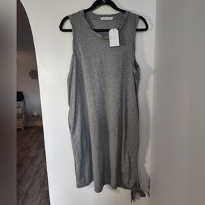 NWT Culture Code Gray Sleeveless Dress with Pockets Size XL #258